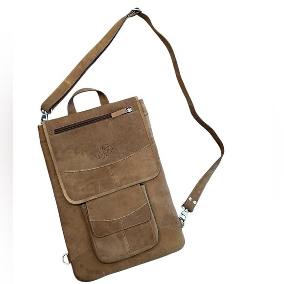 michael santoro Handbags - Michael Santoro Design MacCase Leather Vertical Messenger Laptop Computer Bag